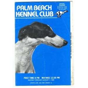  Palm Beach Kennel Club Official Program Florida 1987 