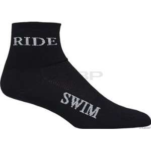  DeFeet AirEator Ride Run Swim Sock Black; LG Sports 