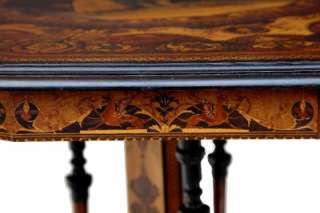 19TH CENTURY ANTIQUE ITALIAN INLAID SORRENTO TABLE  