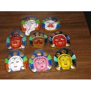  Hindu Deities Minituare Face Mask (Eight Total 