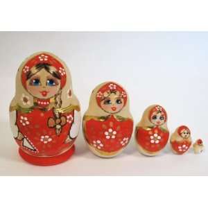  Authentic Russian Hand Painted Handmade Russian Red 