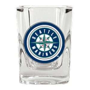  Seattle Mariners Square Shot Glass   2 oz.: Sports 