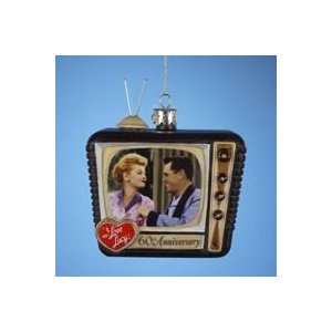  I LOVE LUCY Lucille Ball TV Set Glass Ornament 60th Ann 