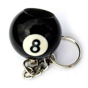  Pool Ball Key Chain and Scuffer, 8 Ball