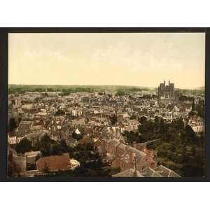  Photochrom Reprint of General view, Abbeville, France 