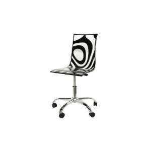  Baxton Studio Questa Clear Acrylic Modern Swivel Chair 