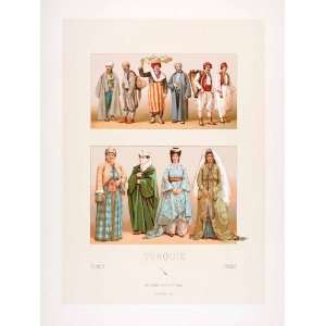  1888 Chromolithograph Costume Ethnic Turkey Dervish 