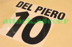 DEL PIERO #10 98/99 Juventus Away Name No. 1 Layer  