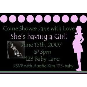  Baby Shower Girl Invitation Photo Card Health & Personal 