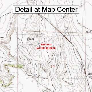 USGS Topographic Quadrangle Map   Belmont, Montana (Folded 
