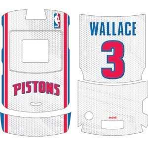  Detroit Pistons B Wallace (Home) skin for Motorola RAZR V3 
