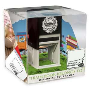   Book Lover Self Inking Stamp Cube, Train Belongs Arts, Crafts
