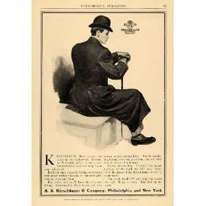  1905 Ad A. B. Kirschbaum Mens Rain Coats Gentleman Cane 