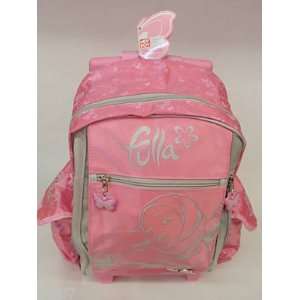   14 Pink backpack Rolling School Muslim Book bag Toy On Wheels Baby