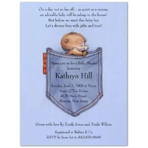  Blue Jean Mouse Baby Shower Invitations   Set of 20: Baby