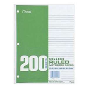  Quality value Paper Filler Col 10 1/2X 8 200 Ct By Mead 