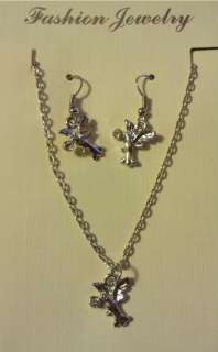 Necklace & Earrings Heart Love Cross Dolphin Bird Jewelry Set Brand 