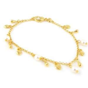  Gold plated bracelet Danse Du Bonheur white.: Jewelry