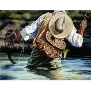  Nelson Boren   Small River Big Fish Giclee on Paper: Home 