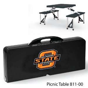 Oklahoma State Digital Print Picnic Table Portable table with 4 bench 