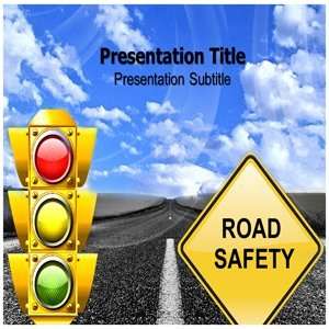 Road Safety PowerPoint Template   PowerPoint (PPT) Backgrounds 