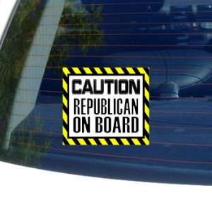   Caution Republican on Board   Window Bumper Laptop Sticker: Automotive