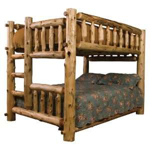   Log Bunk Bed: Double/Queen (Ladder Left) Log Bunk Bed: Home & Kitchen