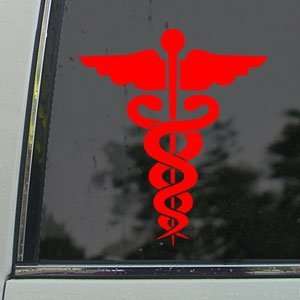  Medical Symbols EMT 2 Ambulance Red Decal Car Red Sticker 