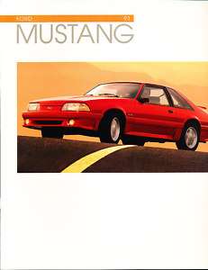 1993 Ford Mustang Deluxe Sales brochure Book GT  
