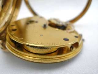 Fine 18k Solid Gold Fusee Gentlemans Boxed Pocket Watch.  