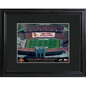  Personalized Iowa State Jack Trice Stadium Print with Wood 