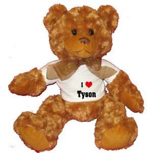  I Love/Heart Tyson Plush Teddy Bear with WHITE T Shirt 
