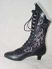   Gothic Steampunk style lace insert granny boots sizes 6 12 ~~NEW
