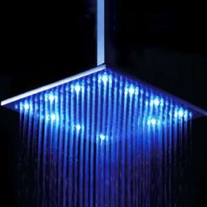 20 x 39 inch Stainless Steel Shower Head with Color Changing LED Light