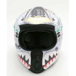  Moto Vation Racing Helmet Skinz , Color White, Style 