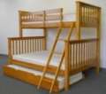 Bunk Bed   Twin over Full Mission Honey with Trundle
