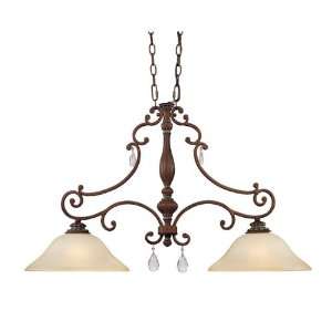  Capital Westwood Two Light Island Fixture With Crystals 