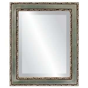  Monticello Rectangle in Silver Leaf with Brown Antique 