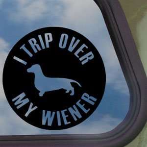  I Trip Ove Rmy Wiener Black Decal Dog Truck Window Sticker 