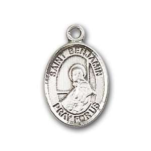 925 Sterling Silver Baby Child or Lapel Badge Medal with St. Benjamin 