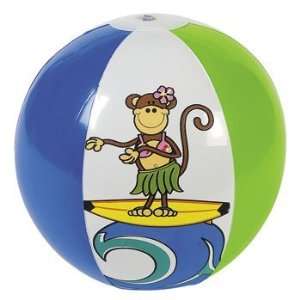  4 Inflatable Beach Monkey Beach Balls: Toys & Games