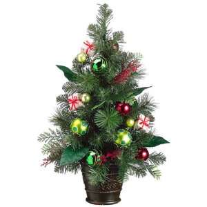   Christmas Brights Pre Decorated Potted Artificial Christmas Tree: Home