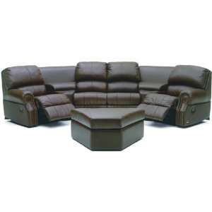    Duskwood Leather Reclining Home Theater Sectional: Home & Kitchen