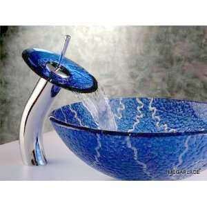   Waterfall Chrome Glass Vessel Sink Faucet (Model BA6400 02): Home
