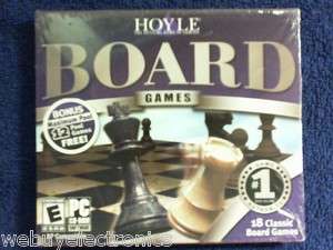 NEW SEALED CASE HOYLE BOARD GAMES CD ROM 18 GAMES Window 756059114471 