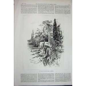 1891 View Moat Moreton Hall Cheshire House Trees
