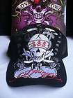 NEW 2012 SUMMER MEN ED HARDY BLACK EMBROIDERY CAP BIG SOLD OUT SKULL 