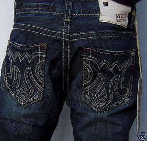 MEK Denim Mens OSAKA Jeans Straight DARK 30 x 34 NEW  