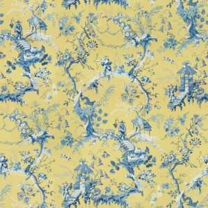 Chinese Landscape Cotton Print   Mimosa Indoor Multipurpose Fabric