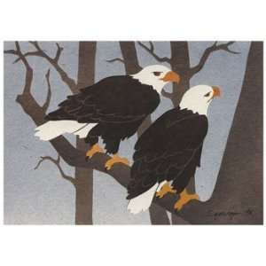  Bald Eagles, Note Card, 6.25x4.5
